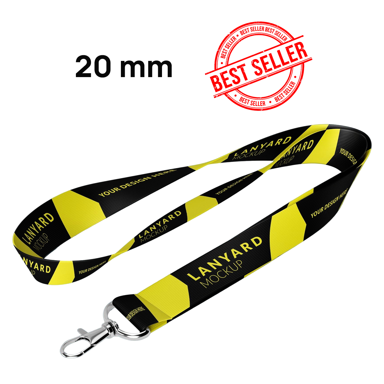 Smycz reklamowa Jowita z możliwością nadruku sublimacyjnego Smycz - 20mm Smycz reklamowa Jowita z możliwością nadruku sublimacyjnego Smycz - 20mm