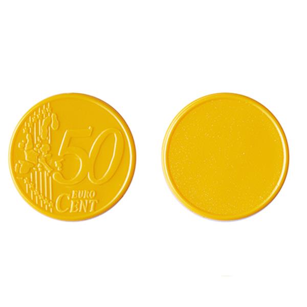 Plastikowy żeton do wózka 0,50 € / Coin 50 P090616P żółty