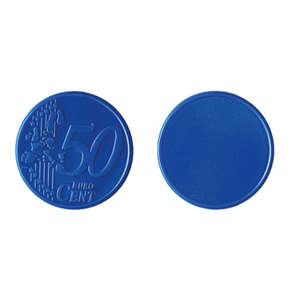 Plastikowy żeton do wózka 0,50 € / Coin 50 P090616P royal blue