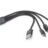 Kabel USB 3 w 1 TAUS P001809A czarny