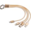 Kabel USB 3 w 1 TAUS P001809A złoty
