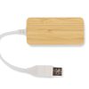Rozdzielacz bambusowy HUB USB z wymienną wtyczką - RIVO P084825A