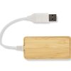 Rozdzielacz bambusowy HUB USB z wymienną wtyczką - RIVO P084825A