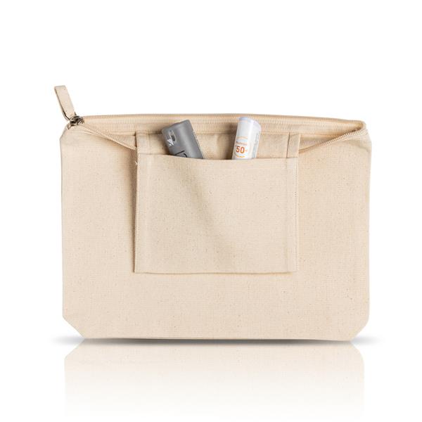 Kosmetyczka płócienna z wewnętrzną kieszenią, 100% bawełna 310g / Unipouch P091116P