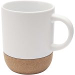 Billie kubek ceramiczny z nadrukiem sublimacyjnym o pojemności 300 ml z detalami z korka P099929C