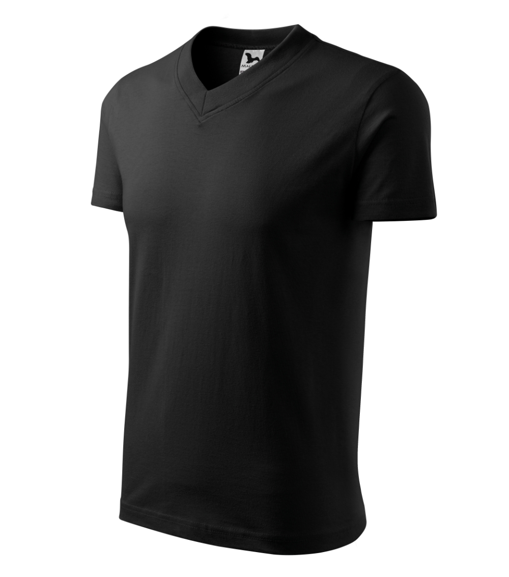 Koszulka unisex V-neck P024651F czarny