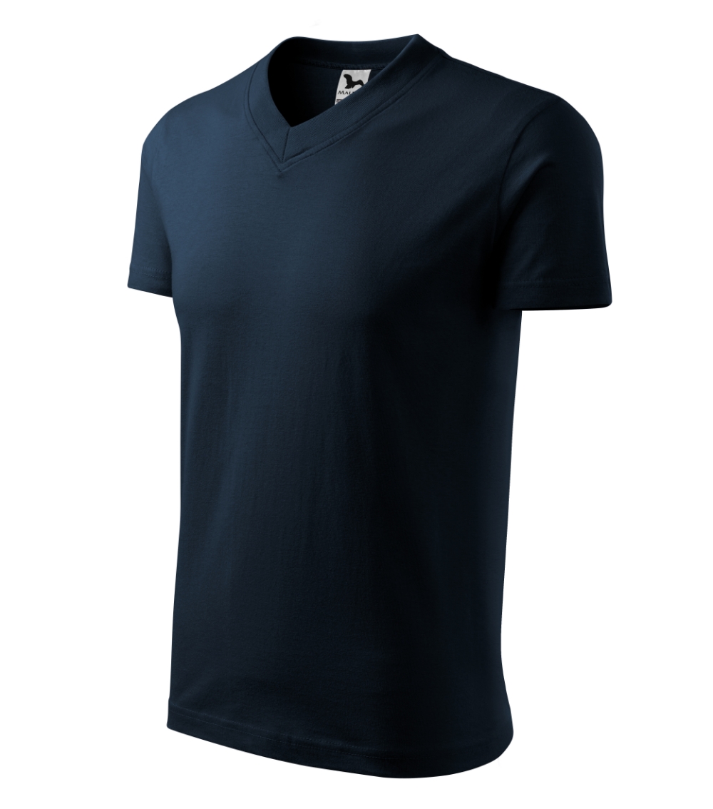 Koszulka unisex V-neck P024651F granatowy