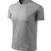 Koszulka unisex V-neck P024651F ciemnoszary melanż