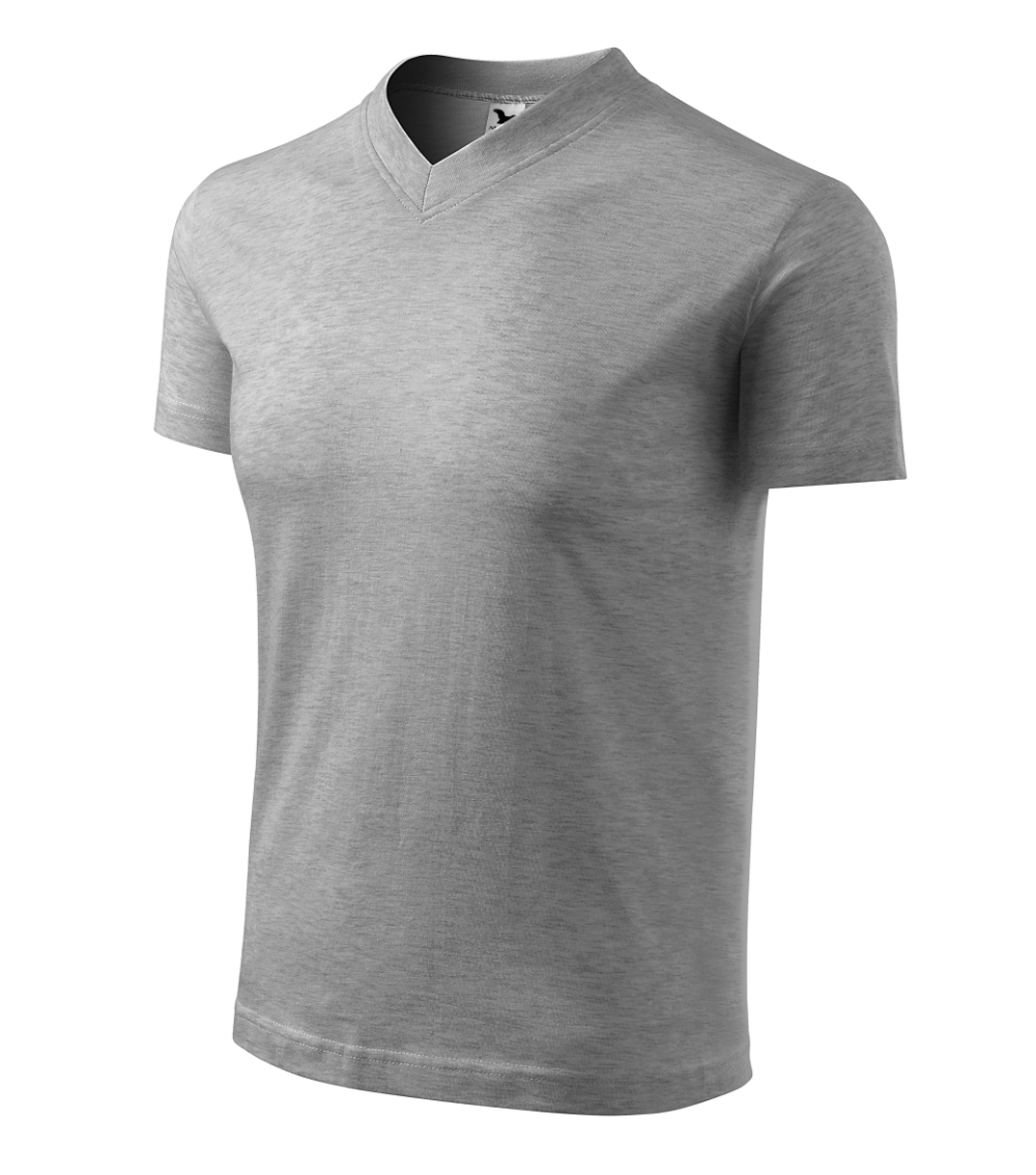 Koszulka unisex V-neck P024651F ciemnoszary melanż