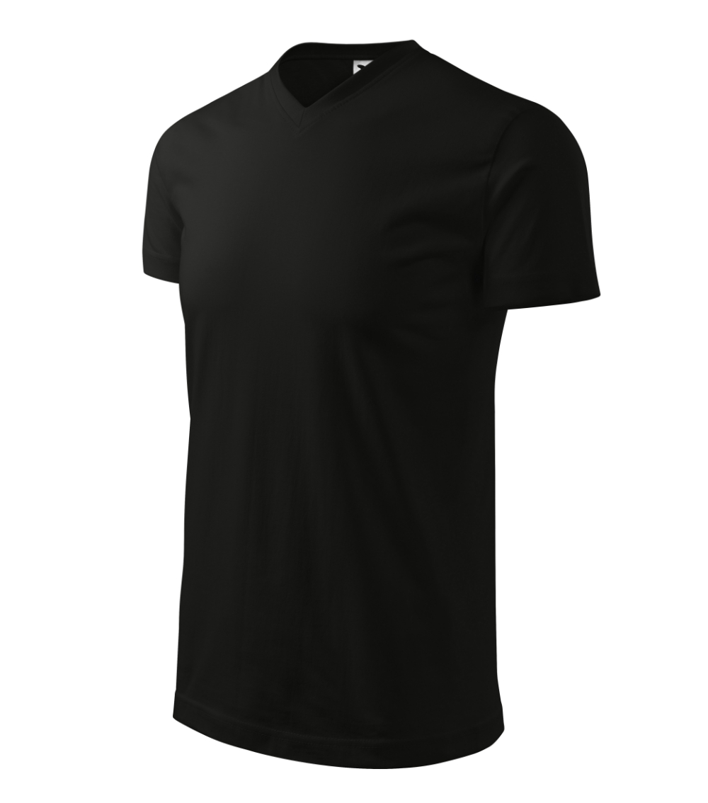Koszulka unisex Heavy V-neck P027970F czarny