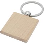 Kwadratowy brelok do kluczy Gioia z drewna bukowego P073571C