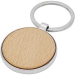 Okrągły brelok do kluczy Moreno z drewna bukowego P073481C