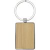 Prostokątny brelok do kluczy Neta z bambusa P073487C