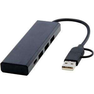Rise hub USB 2.0 z aluminium pochodzącego z recyklingu z certyfikatem RCS P076868C PFC-12434490