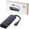 Loop adapter multimedialny USB 2.0-3.0 z portem HDMI wykonany z tworzyw sztucznych pochodzących z recyklingu z certyfikatem R P077181C