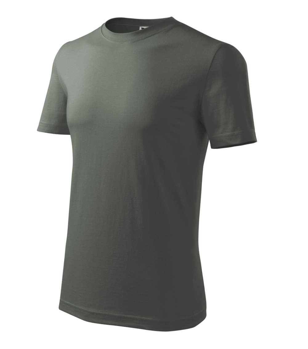 Koszulka męska Classic New P022568F ciemny khaki Koszulka męska Classic New P022568F ciemny khaki