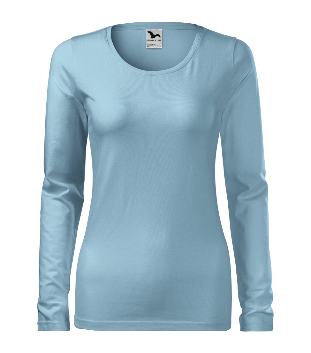 Koszulka damska Slim P026255F błękitny