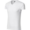 Koszulka męska Slim Fit V-neck P026426F biały