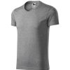 Koszulka męska Slim Fit V-neck P026426F ciemnoszary melanż