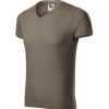 Koszulka męska Slim Fit V-neck P026426F army