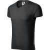 Koszulka męska Slim Fit V-neck P026426F ebony gray