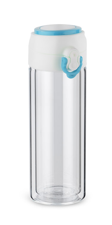 Bidon szklany VAKO 260 ml P001883A niebieski