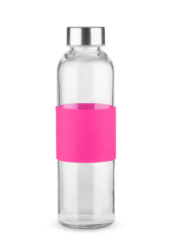 Butelka szklana GLASSI 510 ml P001887A różowy