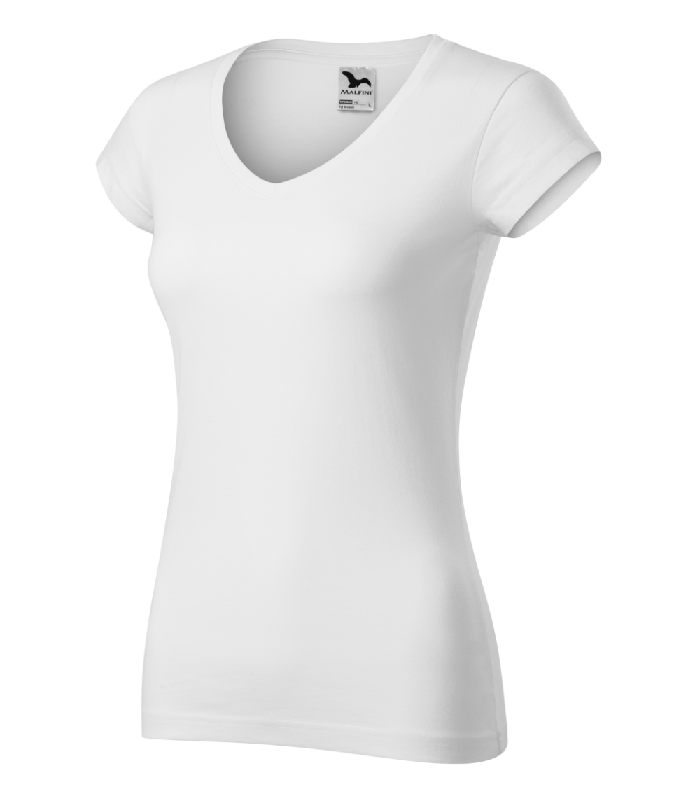 Koszulka damska Fit V-neck P025576F MA-U162-W