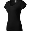 Koszulka damska Fit V-neck P025576F czarny
