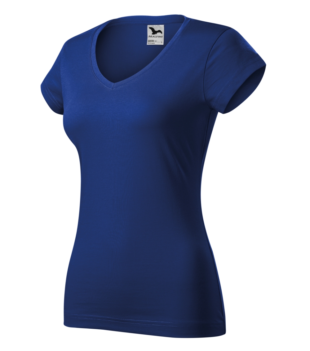 Koszulka damska Fit V-neck P025576F chabrowy