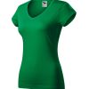Koszulka damska Fit V-neck P025576F zieleń trawy