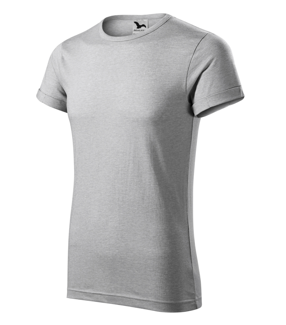 Koszulka męska Fusion P027666F srebrny melanż