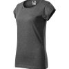 Koszulka damska Fusion P028056F czarny melanż