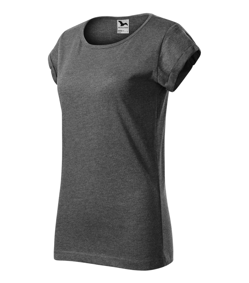 Koszulka damska Fusion P028056F czarny melanż