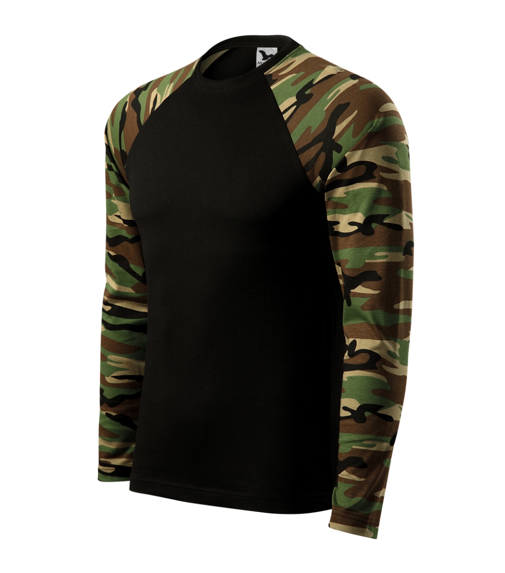 Koszulka unisex Camouflage LS P029069F camouflage brown
