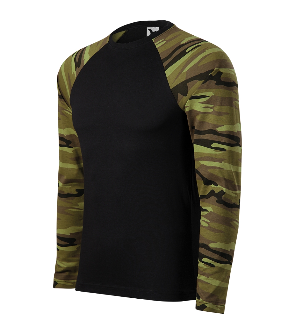 Koszulka unisex Camouflage LS P029069F camouflage green