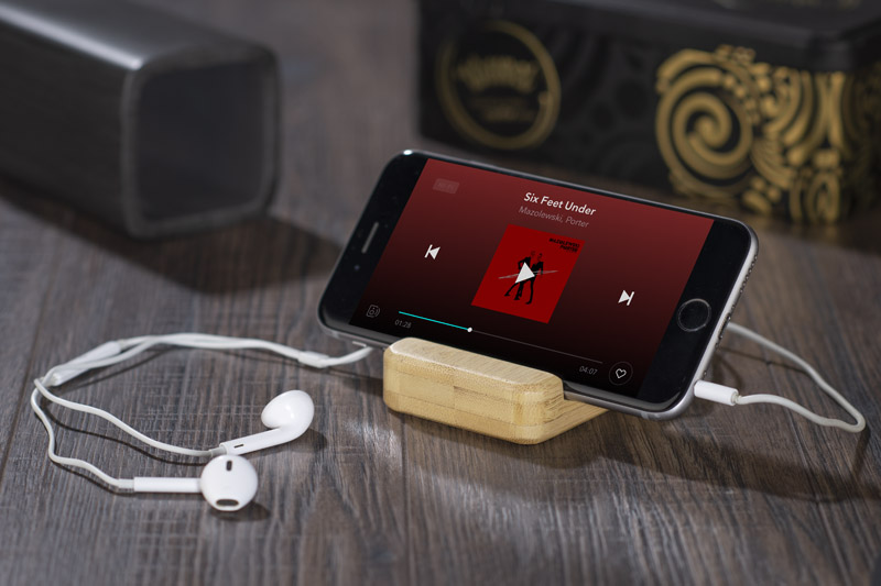 Bambusowy stojak na telefon TILE P002289A