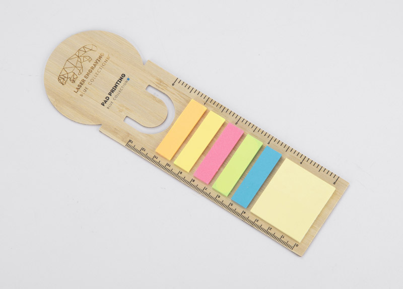 Linijka bambusowa z karteczkami BEMO P056534A