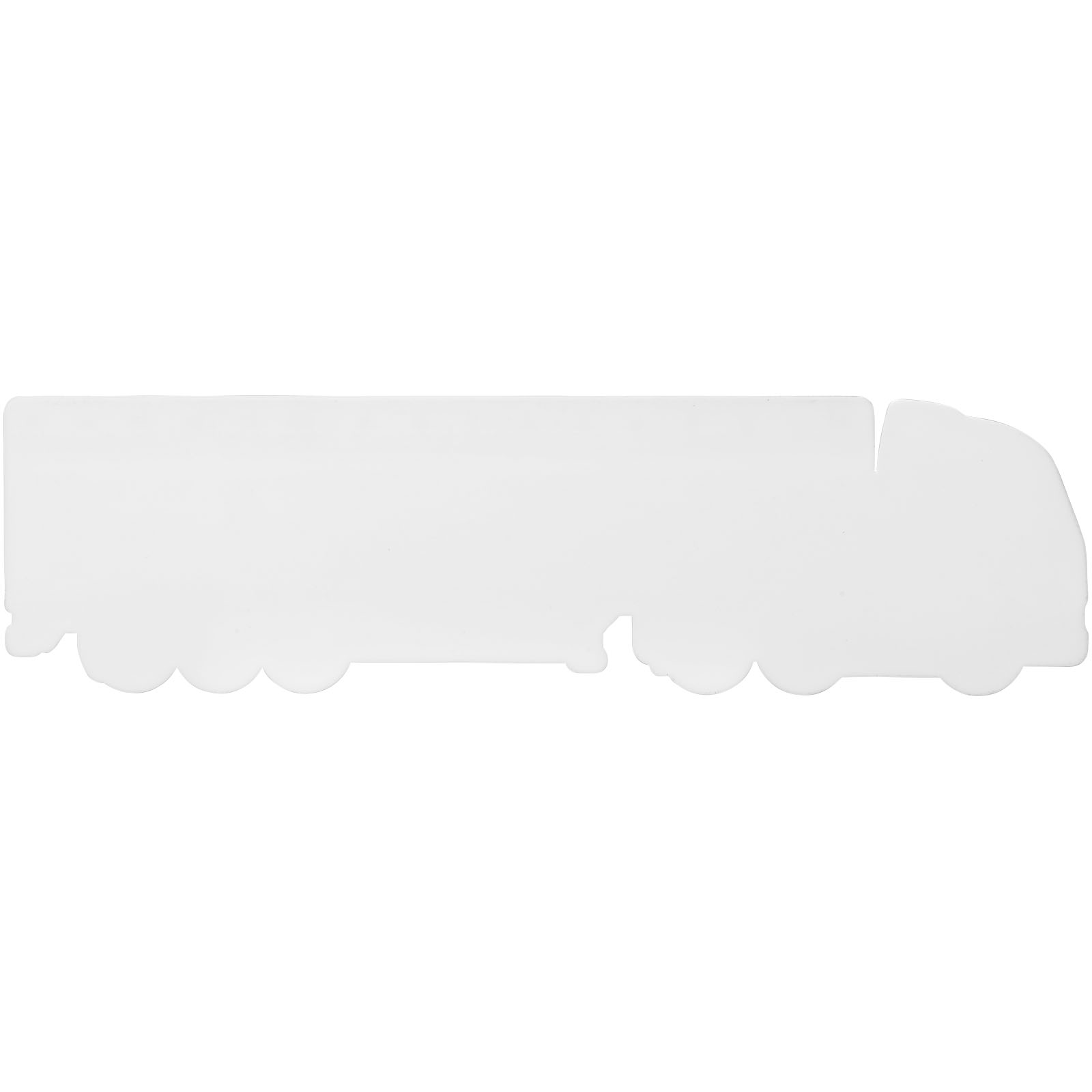 Linijka Tait o długości 15 cm wykonana z tworzywa sztucznego pochodzącego z recyklingu w kształcie ciężarówki P075364C