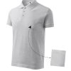 Koszulka polo męska Cotton P024205F jasnoszary melanż Koszulka polo męska Cotton P024205F jasnoszary melanż