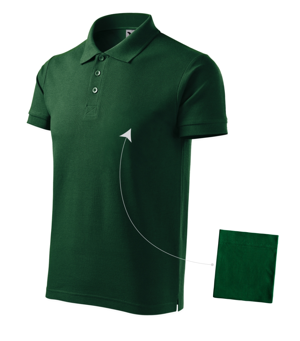 Koszulka polo męska Cotton P024205F dark green Koszulka polo męska Cotton P024205F dark green