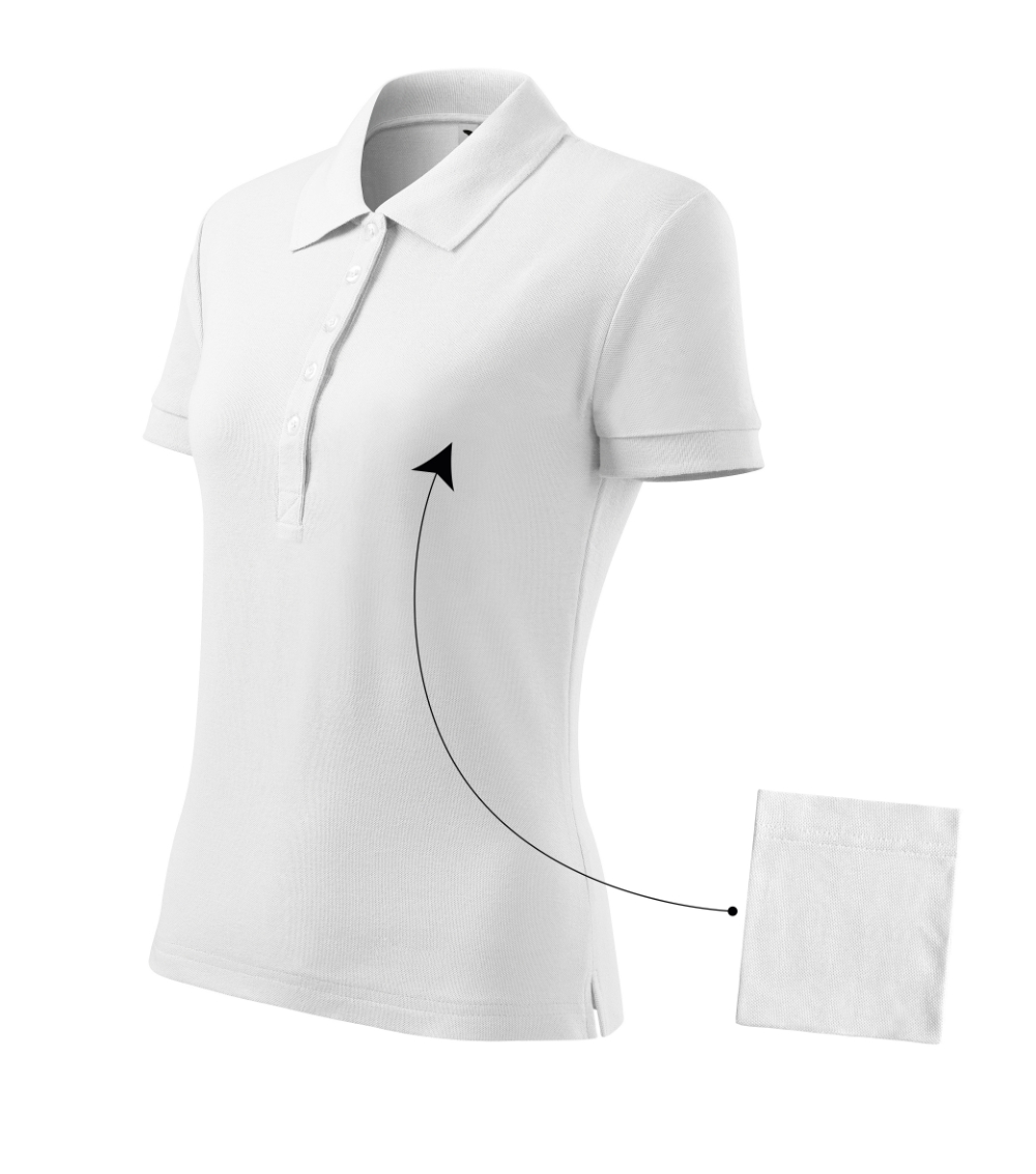 Koszulka polo damska Cotton P026103F biały