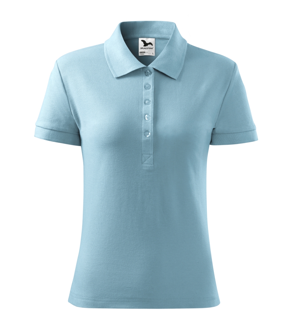 Koszulka polo damska Cotton P026103F błękitny