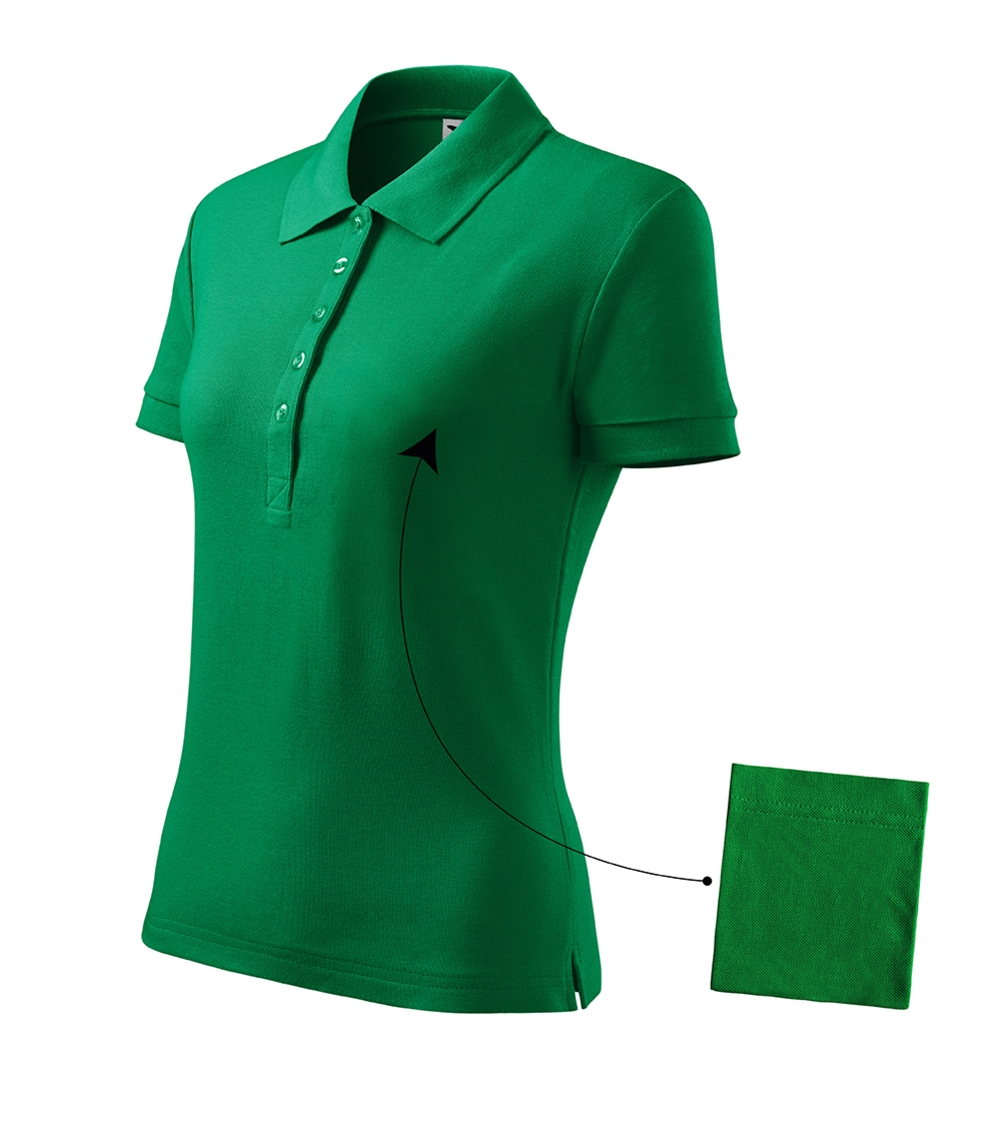 Koszulka polo damska Cotton P026103F zieleń trawy