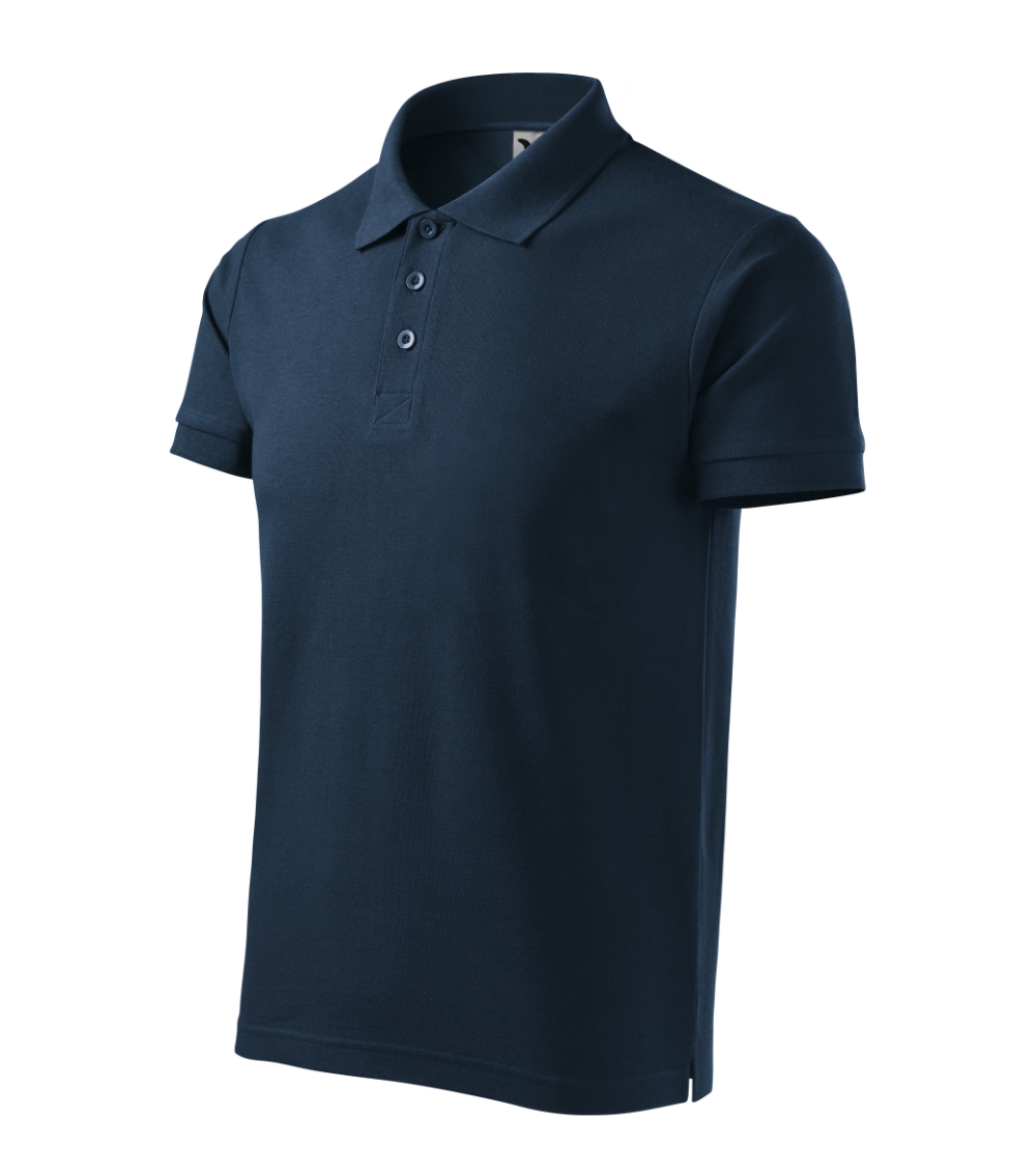 Koszulka polo męska Cotton Heavy P024091F granatowy
