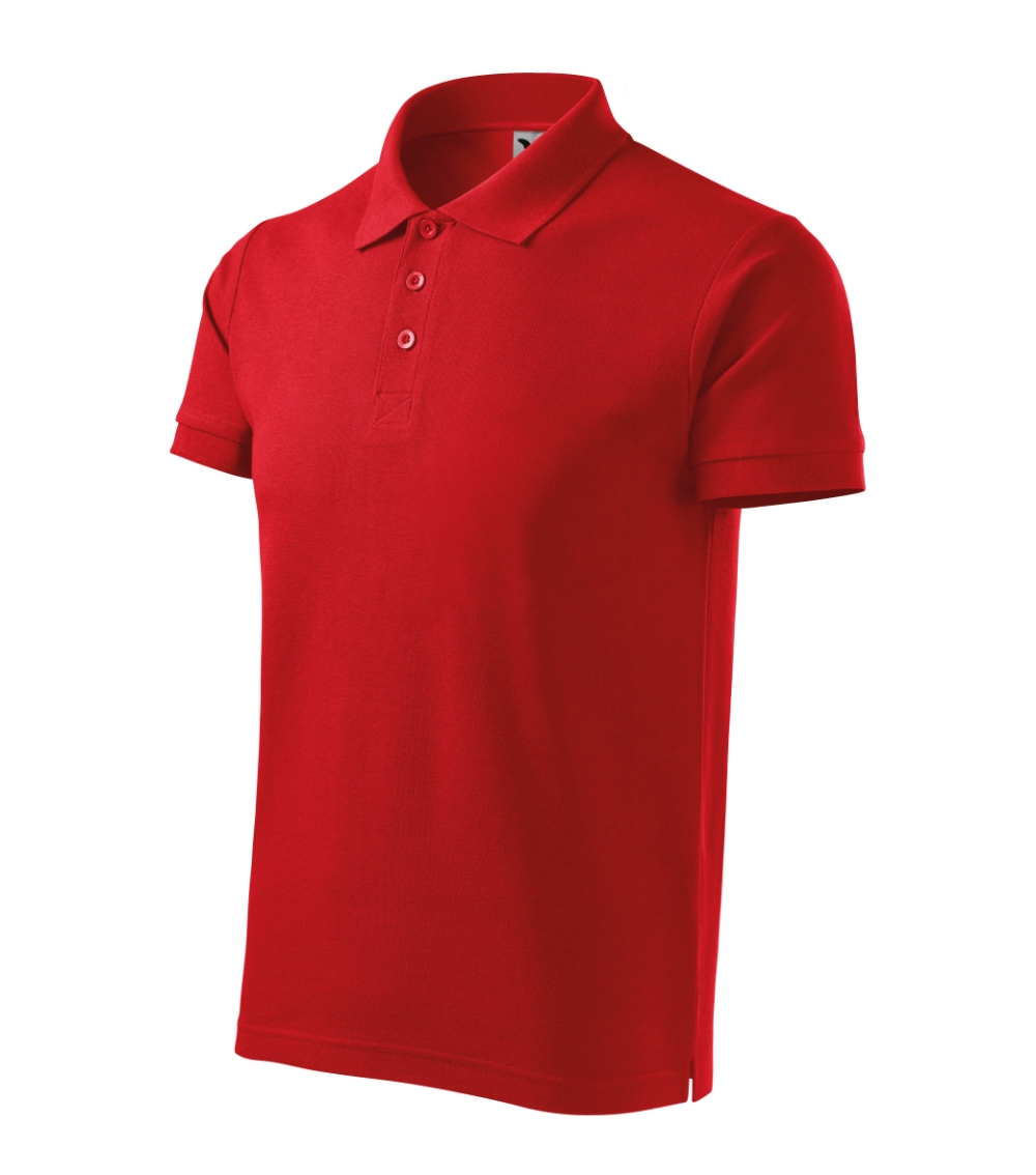 Koszulka polo męska Cotton Heavy P024091F czerwony