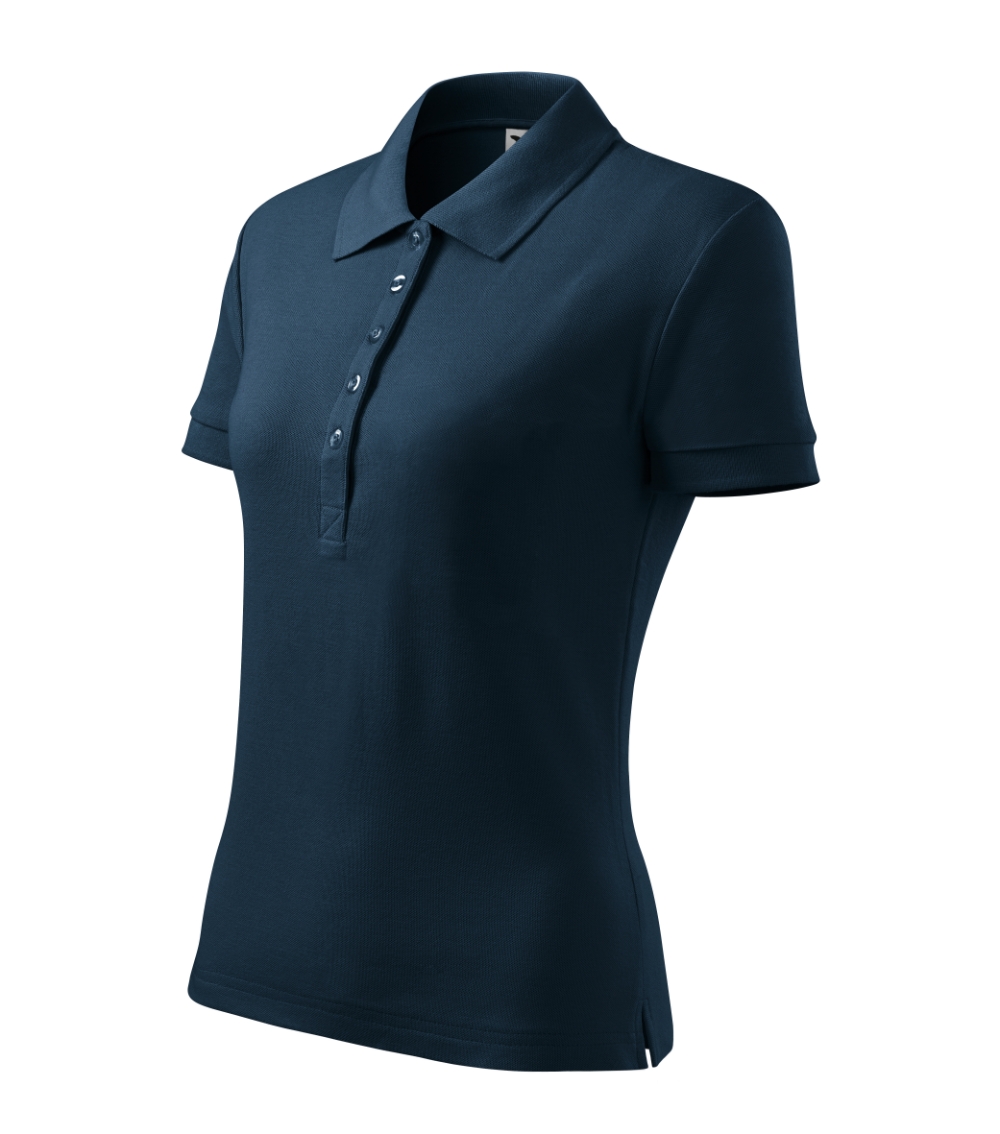 Koszulka polo damska Cotton Heavy P027000F granatowy