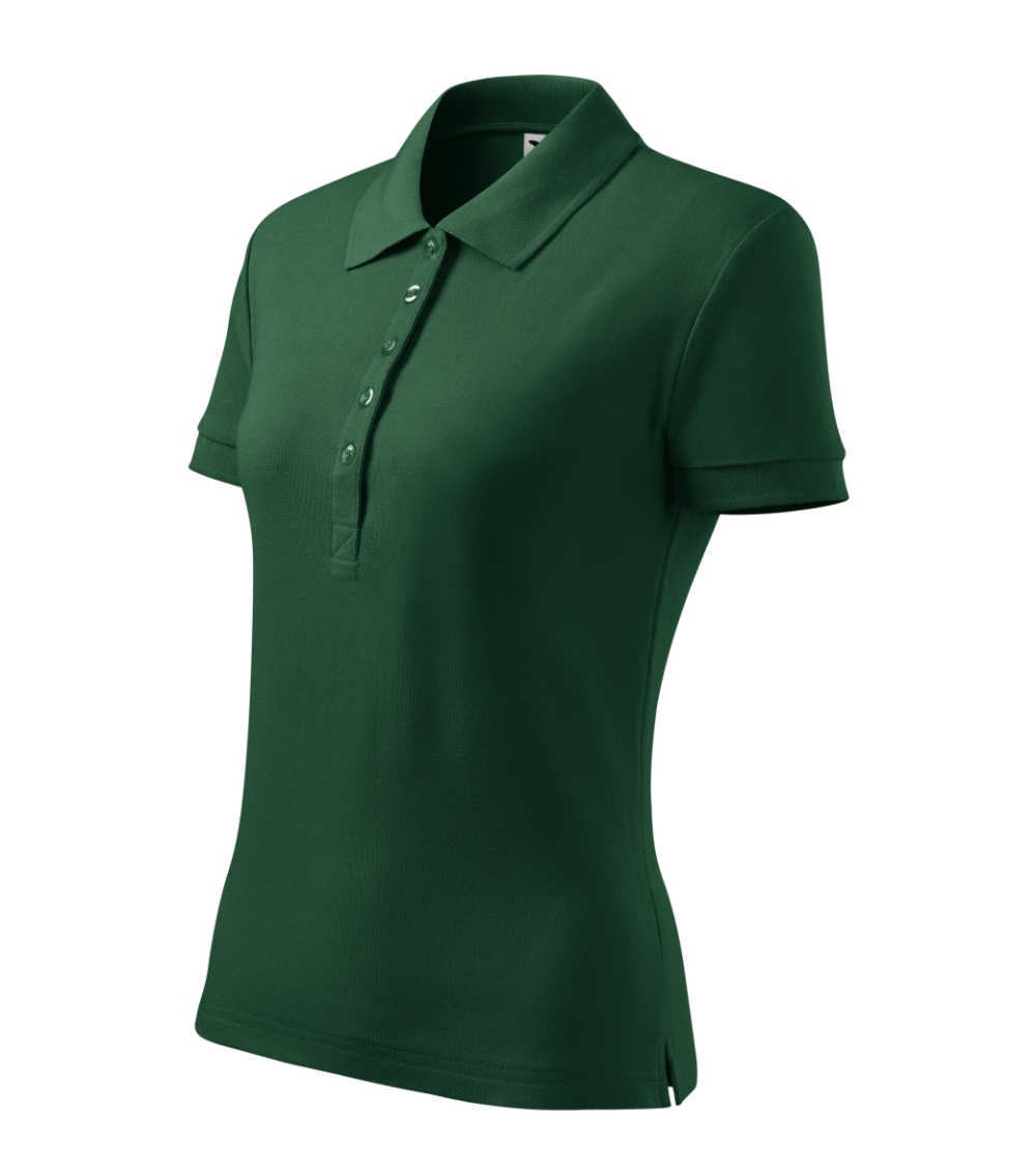 Koszulka polo damska Cotton Heavy P027000F dark green