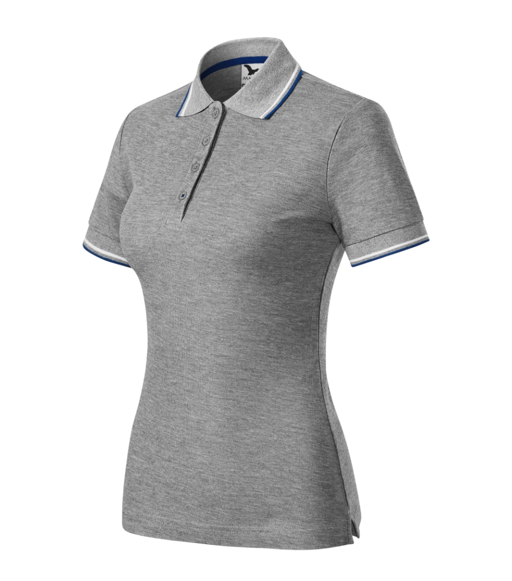 Koszulka polo damska Focus P044040F ciemnoszary melanż