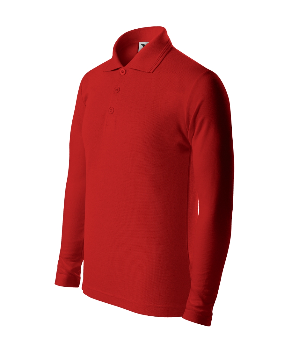 Koszulka polo dziecięca Pique Polo LS P066814F czerwony